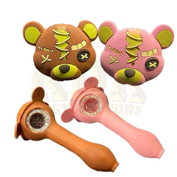 Silicone Scar Bear Hand Hand pipe