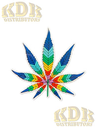 Metal Sticker - Rainbow Leaf