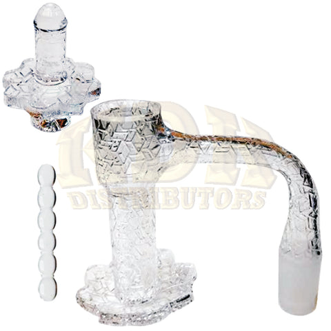 Quartz Terp Slurper Blender Set - Snowflake Male 14mm