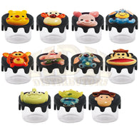 Glass Container - Silicone Drip Lid w/Character 6ml
