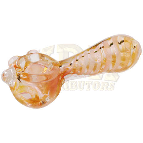 Pipe - 4" Glass Hand Pipe Spiral