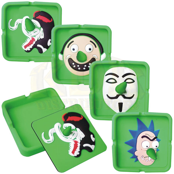 Silicone Ashtray with Poker