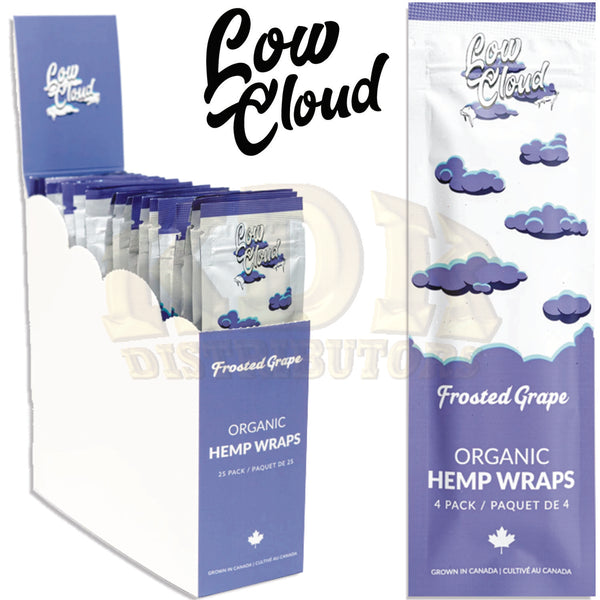 Low Cloud Frosted Grape Organic Hemp Wraps