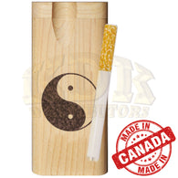 Wood Dugout - Engraved Yin Yang