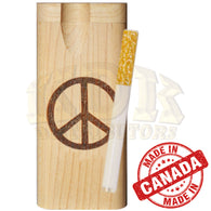 Wood Dugout - Engraved Peace
