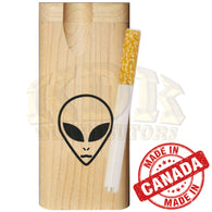 Wood Dugout - Engraved Alien