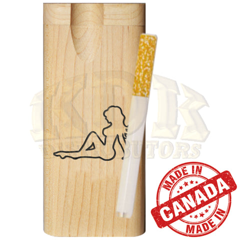Wood Dugout - Engraved Trucker Girl