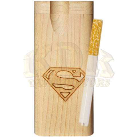 Wood Dugout - Engraved Superman