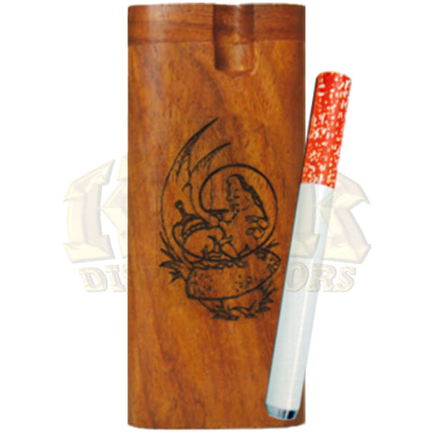 Wood Dugout - Engraved Caterpillar