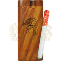 Wood Dugout - Engraved Chesire Cat