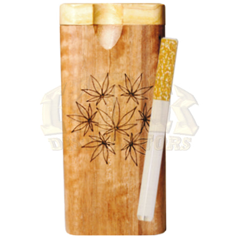 Wood Dugout - Engraved Flowers