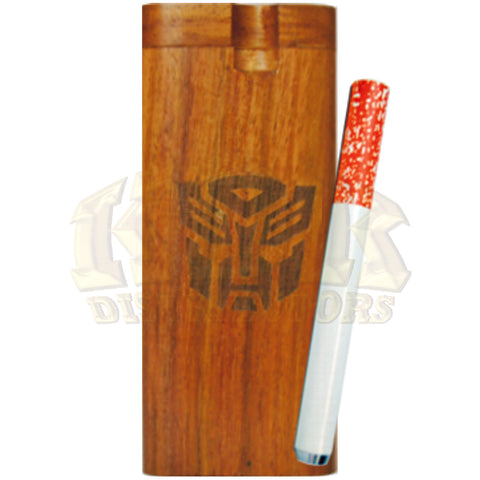 Wood Dugout - Engraved Autobot
