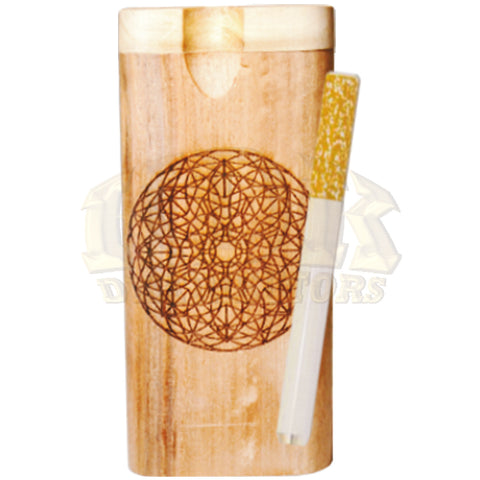 Wood Dugout - Engraved Geo