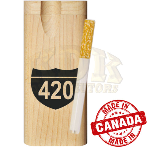 Wood Dugout - Engraved Highway 420