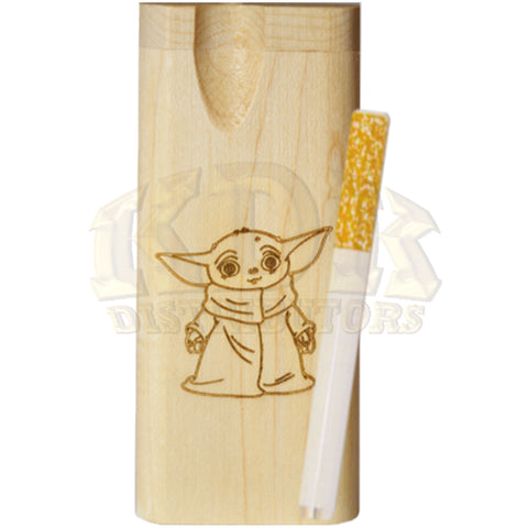 Wood Dugout - Engraved Baby Alien