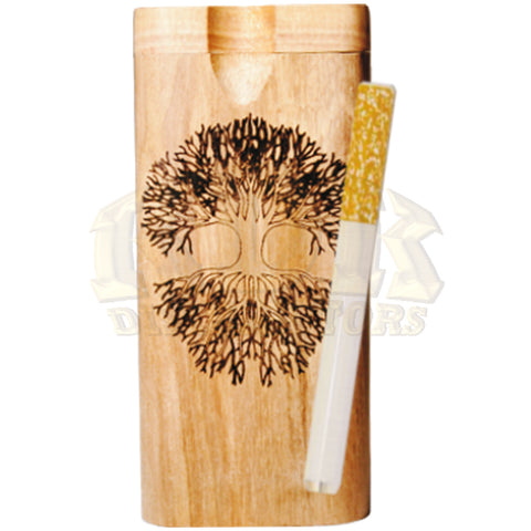 Wood Dugout - Engraved Tree of Life