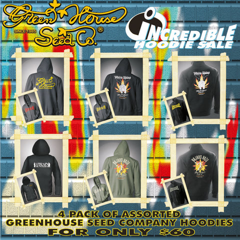 Assorted Green House Hoodie 4 Pack