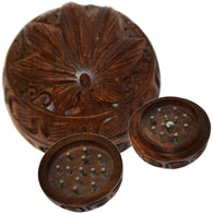 Wood Grinder - Carved Bowl 30mm 2 Piece