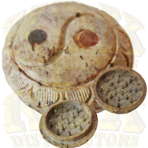 Stone Grinder - Carved Yin Yang 45mm 2 Piece