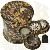 Grinder - Carved Yin Yang Dbl Pol Stone 40mm 4 Part