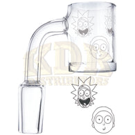 Quartz Banger - Etched R&M Faces Male 14mm