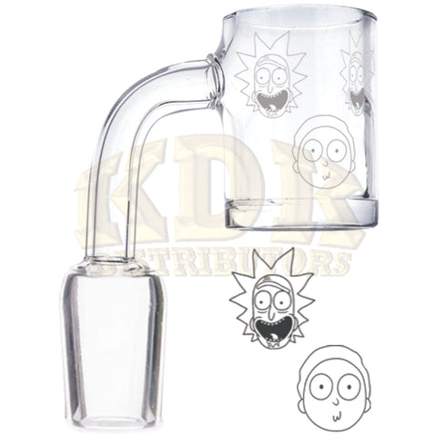 Quartz Banger - Etched R&M Faces Male 19mm