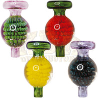 Glass Ball Carb Cap - US Colour, Dotted Stripe