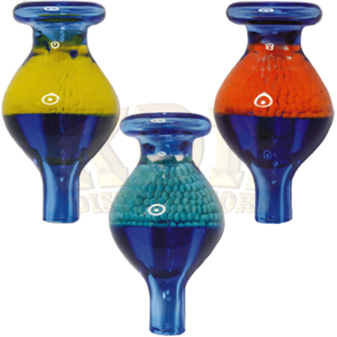 Glass Ball Carb Cap - US Colour, Dotted Stripe