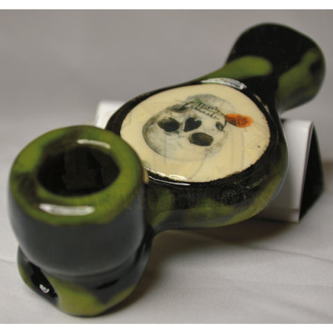 Green Skull Pipe By Belanger