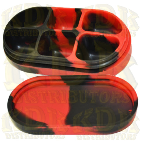 Silicone Container 6  Pocket w/Lid