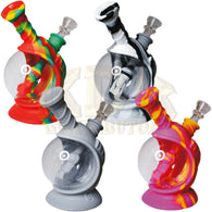 Silicone/Glass Water Pipe Space Capsule - 6.5 Inch