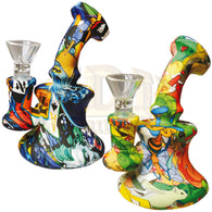 Silicone Printed Rig w/Glass Bowl