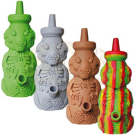 Silicone Water Pipe - Honey Bear Skeleton 8"