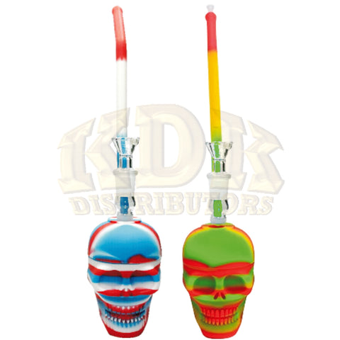 Silicone Mini Skull Water Pipe - 3.75 Inches