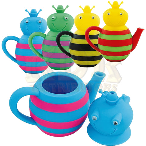 Silicone Bee Teapot Water Pipe - 6"
