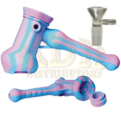 Silicone Hammer w/Glass Bowl - 6.5 Inches
