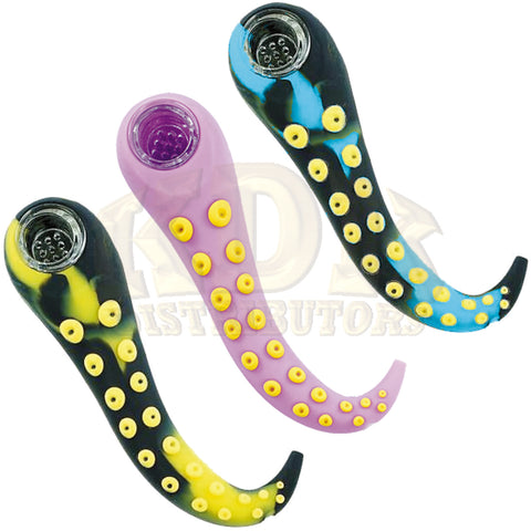 Silicone Tentacle Hand Pipe - 4.5"