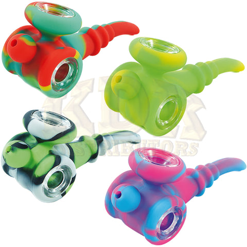 Silicone Circular Flow Chamber Hand Pipe - 4"