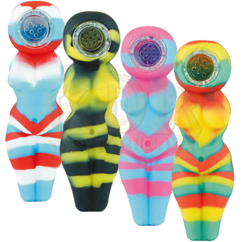 Silicone Hand Pipe - Lady