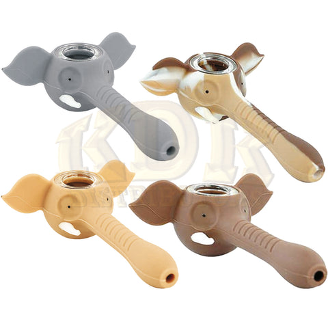 Silicone Elephant Head Hand Pipe