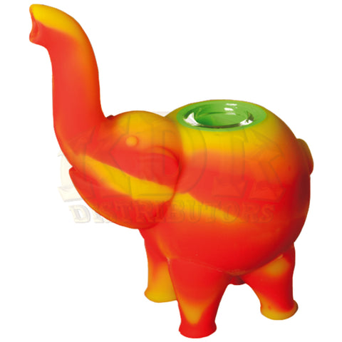 Silicone Water Pipe - Elephant 4 Inches