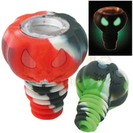 Silicone Bowl - Pumpkin Face w/GLOW EYES 14/18mm