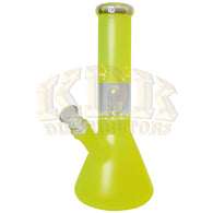 Water Pipe 10.5" - Beaker Frosted Green