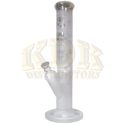 Water Pipe - 14" Frosted Skulls 7mm