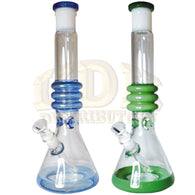 Water Pipe 16" - 5mm Beaker Colour Base Ice Pinch