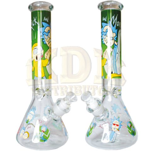 Water Pipe 14" - 7mm Beaker Rick & Morty