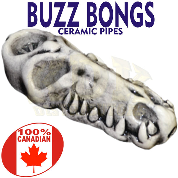 Ceramic Pipe Gator Skull - Medium