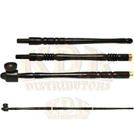 Pipe - Ebony Stem 3 Parts Brass Joint  - Ebony Head