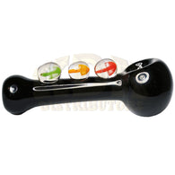 Pipe - 5.5" Black Tube Rasta Shroom Milli