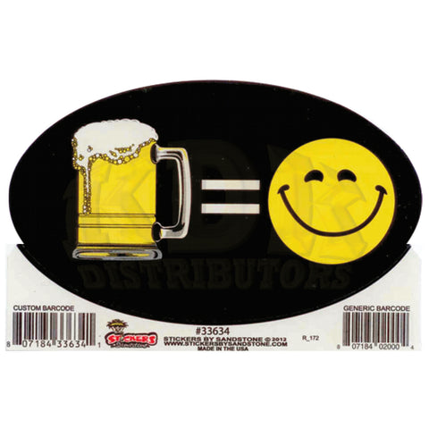 Sticker - Beer = Happy